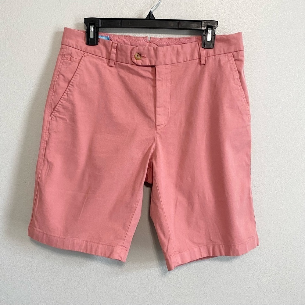 J.McLaughlin Coral Salmon Pink Cotton Blend Mid Rise Bermuda Shorts Size 31